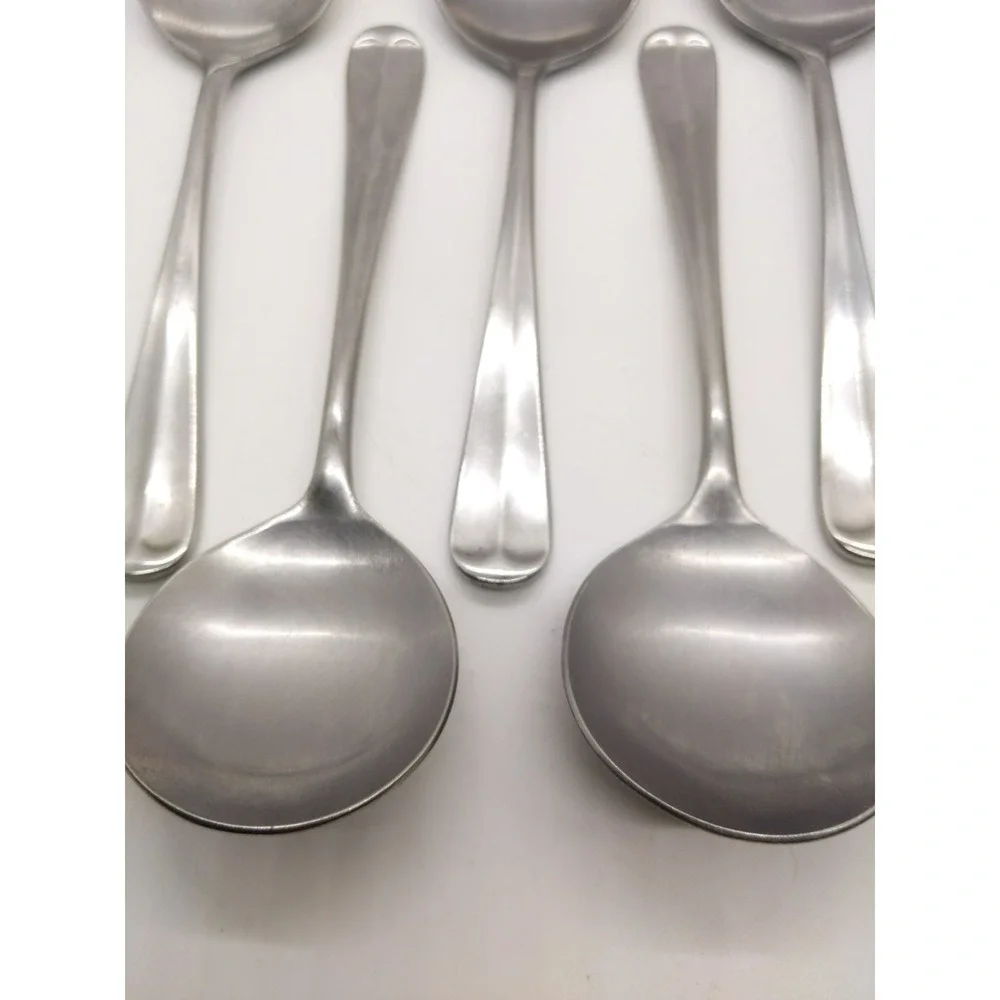 Supreme Cutlery Towle Japan Liberty Bell Stainless Steel Soup Spoon Set of (8)